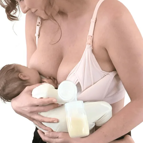Miniatura 13 de Supermom Silhouette with Light Fixed Pads, Pumping Bra Hands Free, Adjustable Pumping & Nursing Bra for All Breast Pumps