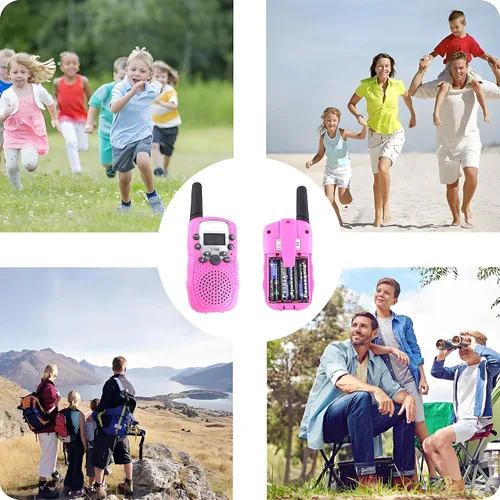 Miniatura 7 de Walkie Talkies para niños y niñas de 3 a 12 años, fácil de usar, alcance de hasta 1.5 millas, radio bidireccional FRS de 22 canales para aventuras