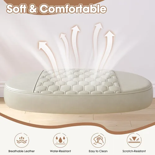 Miniatura 6 de Silla de oficina con patas cruzadas, sillas giratorias de 360° para adultos, silla de oficina ergonómica de patas cruzadas ajustable en altura