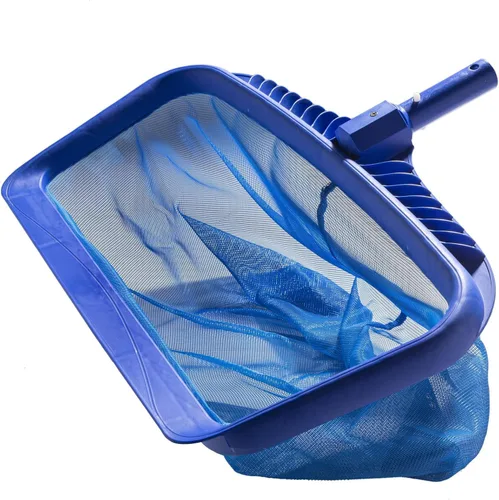 AnSun - Red de desnatador de piscina mejorada, rastrillo de hojas resistente para limpiar piscinas y estanques, atrapador de bolsas profundas de