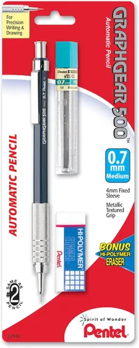 Miniatura 3 de Pentel Graph Gear 500 - Lápiz de dibujo automático, 0.3mm, barril marrón, 1 paquete (PG523BP)