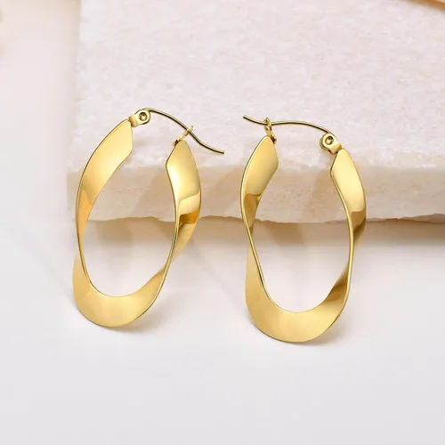 Miniatura 2 de MengPa Aretes de aro para mujer, chapados en oro negro, aretes de gota, joyería de moda