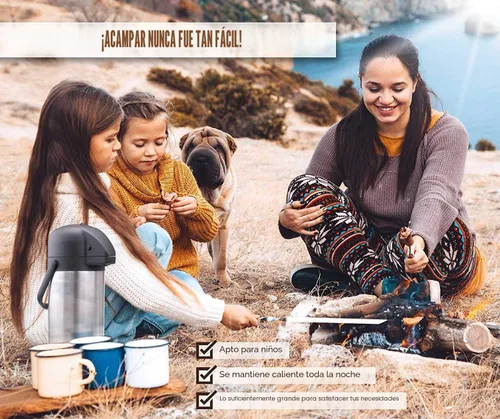 Miniatura 5 de Oferta de un día. Despachador de bebidas térmico, de 102 onzas. Vondior Termo de acero inoxidable para agua fría o caliente, con bomba. Cafetera 1