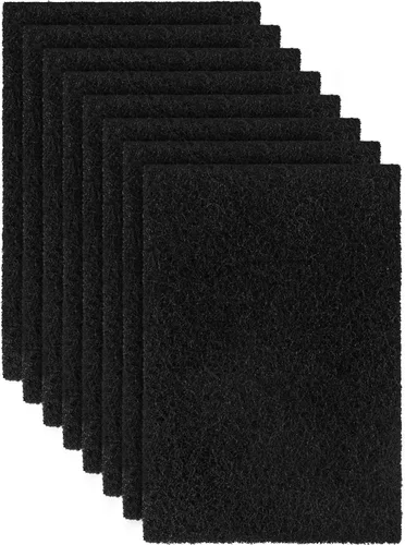 Miniatura 9 de Lubise 8 filtros de carbón de 0.4 pulgadas compatibles con caja de arena Van Ness para gatos, filtros de olor de repuesto de carbón activado de alta