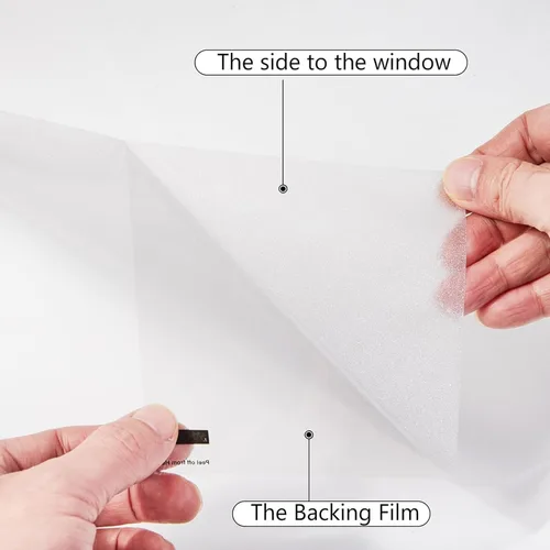 Miniatura 6 de Película de privacidad para ventana LEMON CLOUD, película de vidrio esmerilado para ventana, película de privacidad para puerta de vidrio, adhesivos