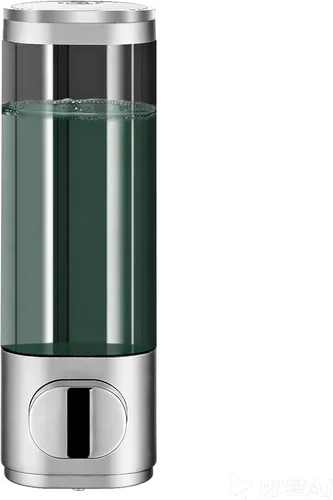 Miniatura 9 de Dispensador de jabón para montar en la pared de 2 cámaras, 10 onzas/10.1 fl oz, dispensador de champú y acondicionador de ducha recargable, sin