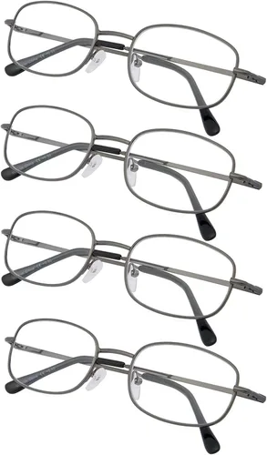 Miniatura 12 de Paquete de 4 lentes de lectura de gran tamaño para mujer, lentes de lectura de marco grande, para mujeres