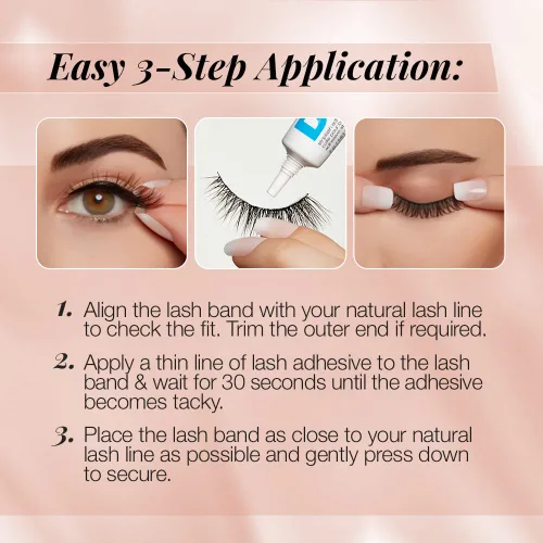 Miniatura 5 de Ardell Naked Lashes 425, 2 pares, con pegamento DUO Pipette de 0.04 oz (1 g) de color blanco transparente, volumen y longitud sutiles, 1 juego