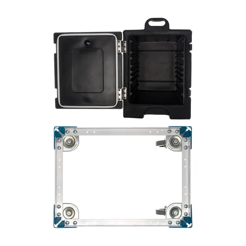 Miniatura 7 de Carlisle PC300N03 Cateraide - Porta bandejas de alimentos aisladas con carga final, capacidad para 5 sartenes, negro + Cateraide PC300N - Carretilla