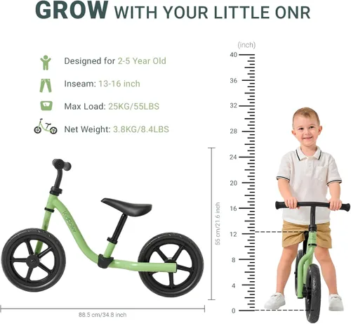 Miniatura 2 de Bicicleta de equilibrio de 12" verde