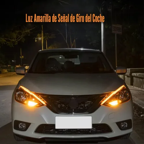 Miniatura 3 de TEKSHINNY - Tiras de luces LED para autos, 2 piezas de 24 pulgadas, tiras LED flexibles para faros delanteros, color dual, luces de señal de giro