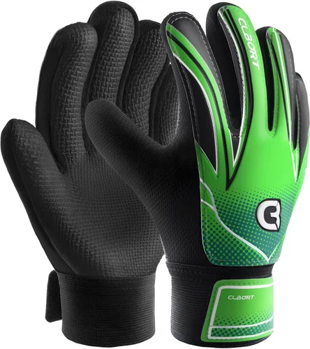 Miniatura 9 de Guantes de portero de fútbol para jóvenes y niños, guantes de portero con palmas de súper agarre, guantes de fútbol antideslizantes, protección Azul