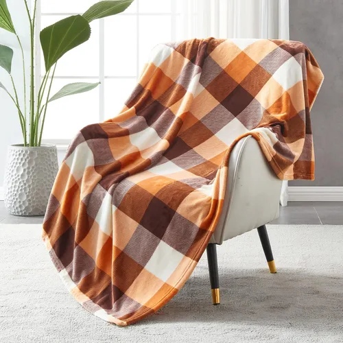 Miniatura 7 de SOCHOW Buffalo - Manta de franela de forro polar de 50 x 60 pulgadas, suave, ligera, acogedora para todas las estaciones, color negro y blanco a