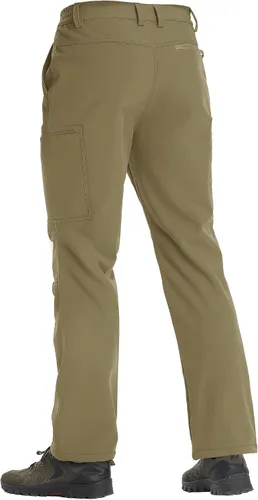 Miniatura 3 de TACVASEN Pantalones de senderismo para hombre, con forro polar, pantalones de trabajo cargo con 5 bolsillos para pesca, campamento y viajes