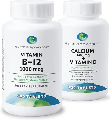 Miniatura 12 de Suplementos de energía Earth's Splendor, con vitamina B12, sin color ni sabor artificial, sin gluten, apoyo para el metabolismo energético