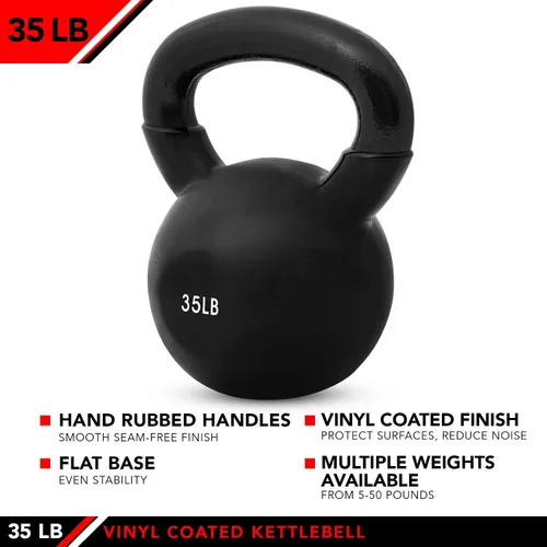 Miniatura 3 de JFIT Kettlebell Weights Vinyl Coated Iron