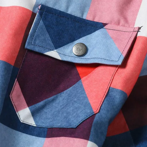Miniatura 19 de Camisas casuales de franela de manga larga con botones y ajuste regular para hombre para otoño e invierno con forro polar