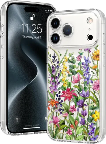 Miniatura 20 de OOK Magnetic for iPhone 17 Case Clear Pretty Flower Girls Women [Not Yellowing][Screen Protector] [ MagSafe Compatible] with Full Camera Lens