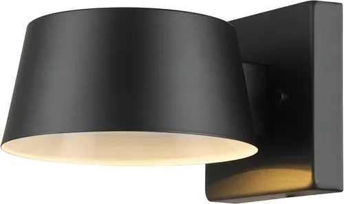 Miniatura 12 de Aplique de pared Globe Electric 60000022 para exterior con LED integrado de 11,5 W, negro mate, acento dorado, 400 lúmenes, 3000 Kelvin, 90 CRI