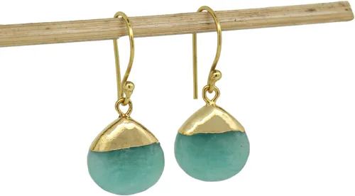 Miniatura 7 de Gempires - Pendiente de gancho de pera natural, pendiente de meditación, joyería hecha a mano, regalo para ella