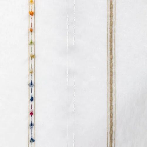 Miniatura 6 de Pureaqu - Cortinas europeas bordadas con diseño floral para sala de estar, con bolsillos, cortina de gasa de lujo, cortina de tul transparente