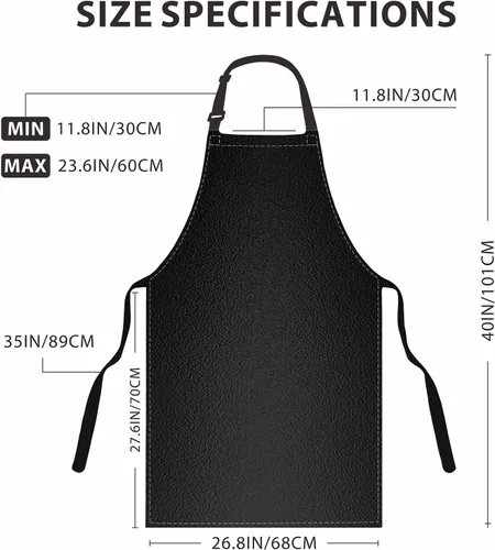 Miniatura 2 de GoldPig Delantal impermeable de alta resistencia, vinilo de goma resistente a productos químicos para industria, laboratorio, cocina, carnicero