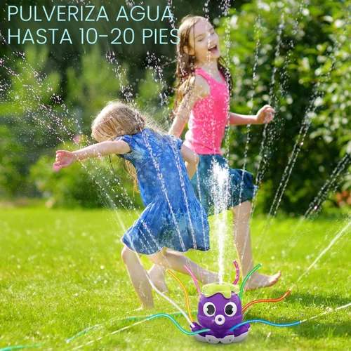 Miniatura 6 de SAMTOP Rociador de agua para exteriores para niños y niños pequeños, juguetes de verano al aire libre con 8 tubos de agitación, se fija a