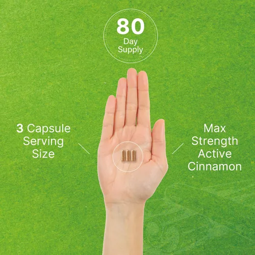 Miniatura 7 de Canela de Ceilán con Cromo 1000mcg, 240 Cápsulas Extracto de corteza interna activa, verdadera fuente de Sri Lanka Suplementos naturales