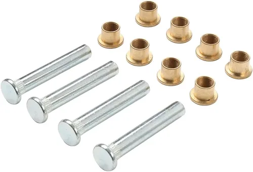 Miniatura 4 de Kit de reparación de bisagras de puerta de pasador y buje Hierro plateado y dorado para Nissan Navara D22 Frontier Pickup Truck 97-2005 4 Pc
