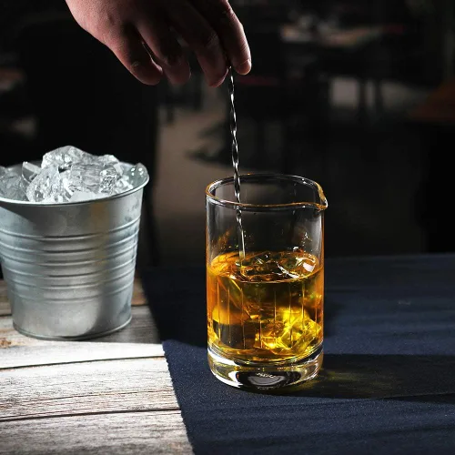 Miniatura 8 de BaveL Vaso mezclador de cristal, cristal profesional extra grande de 20 onzas, vidrio mezclador sin plomo, diseño sin costuras de alta calidad, gran