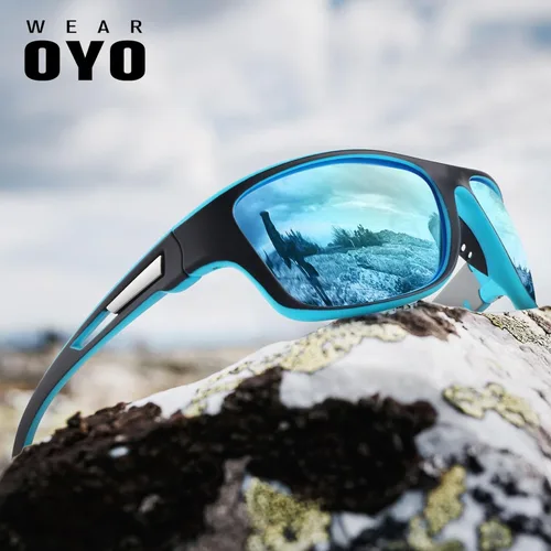 Miniatura 6 de WEAROYO - Gafas de sol polarizadas deportivas para hombres y mujeres, gafas de pesca y conducción rectangulares, protección UV400 Marco negro/lente