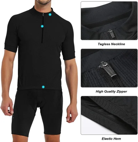 Miniatura 4 de Camiseta de manga corta para hombre, para correr, absorbe la humedad, para entrenamiento