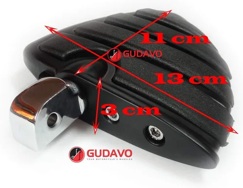 Miniatura 2 de Pedal de pie delantero o trasero de aluminio para motocicleta con soportes para todos los martillos de Victory (delantero (para piloto), estilo: 1