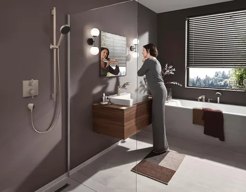 Miniatura 5 de hansgrohe Vivenis 75020821 - Grifo moderno para lavabo de baño de 1 agujero en níquel cepillado cepillado níquel