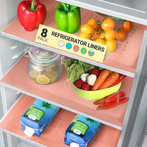 Miniatura 9 de Forros para Estantes de Refrigerador por Linda's Essentials - Forro de Refrigerador Fácil de Limpiar con Protección contra Derrames, Forros