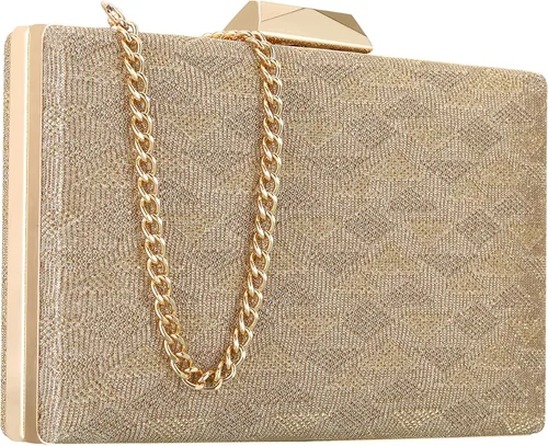 Bolso de mano dorado para mujer, bolso de noche dorado para boda, fiesta, novia, graduación, hombro, bolso de mano dorado