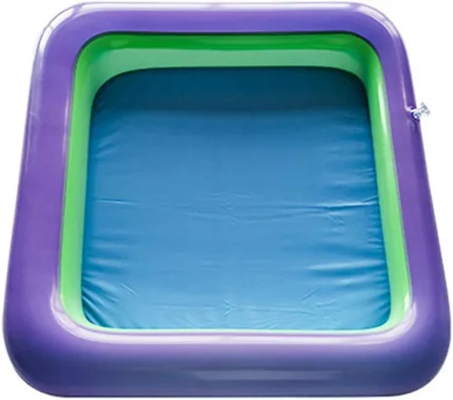 Miniatura 8 de Topwon Bandeja de arena inflable para niños, caja de arena portátil con moldes, color aleatorio (color al azar, 23 x 17)