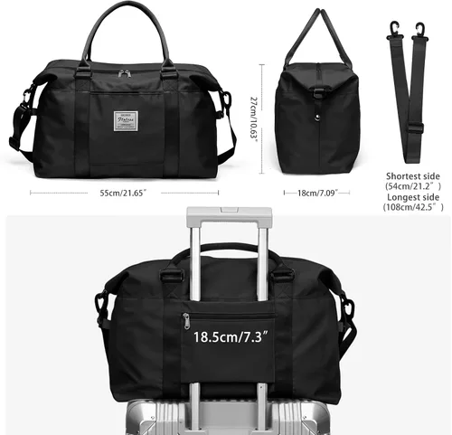 Miniatura 4 de Bolsa de viaje para gimnasio, bolsa de hombro para mujer, bolsa de hombro para fin de semana