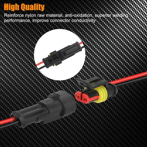 Miniatura 6 de JacobsParts Conector eléctrico impermeable, enchufe de 2 pines, conectores de cable eléctrico automático para automóvil, camión, barco y otras