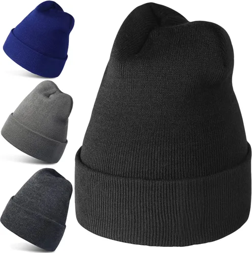 Miniatura 9 de Gorro de punto cálido para hombre y mujer, para invierno, otoño, verano, primavera