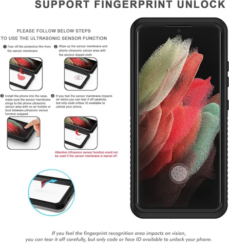 Miniatura 8 de Lanhiem - Funda para Samsung Galaxy S21, Funda Impermeable y a Prueba de Polvo IP68 con Protector de Pantalla Integrado, Funda Protectora