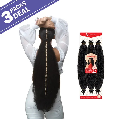 Miniatura 2 de Outre - Trenzas de ganchillo x-pression Twisted Up 3X Springy Afro Twist de 24 pulgadas (paquete de 3, 2)