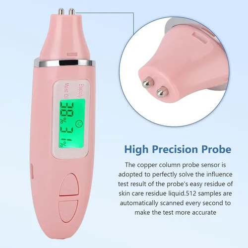 Miniatura 6 de Semme Probador de hidratación de la piel, analizador profesional de la máquina, sensor digital de aceite de piel, analizador probador de aceite
