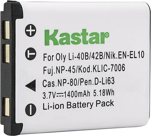 Kastar Batería LI-42B LI-40B de repuesto para Olympus FE-230 FE-240 FE-250 FE-280 FE-290 FE-300 TG-310 TG-320 VR-330 X-790 X-795 X-800 X-835 X-845