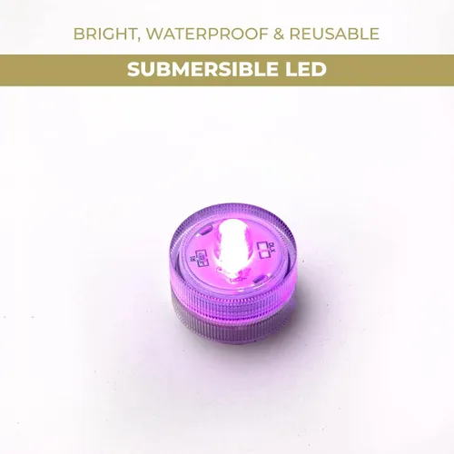Miniatura 5 de LumaBase 68512 Luces LED sumergibles a pilas, color rosa