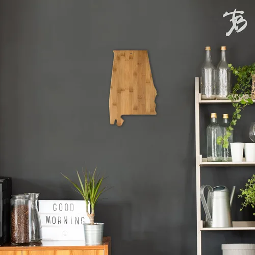 Miniatura 4 de Tabla para cortar y servir modelo Alabama de Totally Bamboo, de bambú 100%, para cocina y entretenimiento, Alabama, Marrón