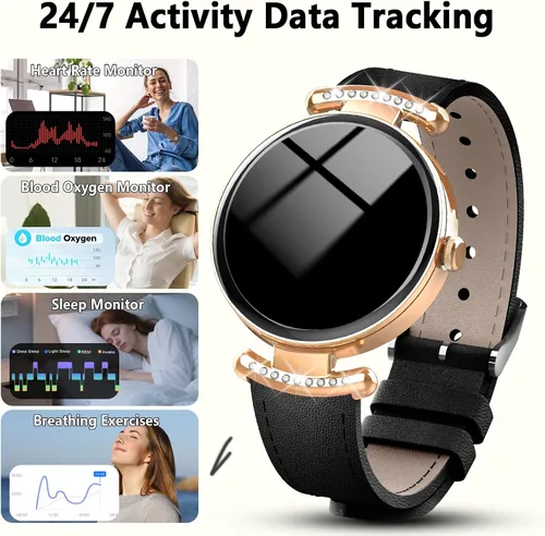 Miniatura 3 de Relojes inteligentes para mujer, Android IOS, pantalla AMOLED ultra clara de 1.2 pulgadas, rastreadores de actividad física con llamada Bluetooth
