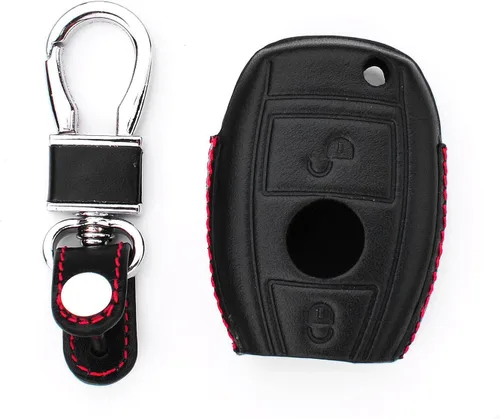 Miniatura 3 de Funda para llavero de cuero genuino para Mercedes-Benz Clase A B C E S G M V Clase CLA CLS GLA GLC GLE GLK GL GLS SL SLK SLC Viano para el estuche