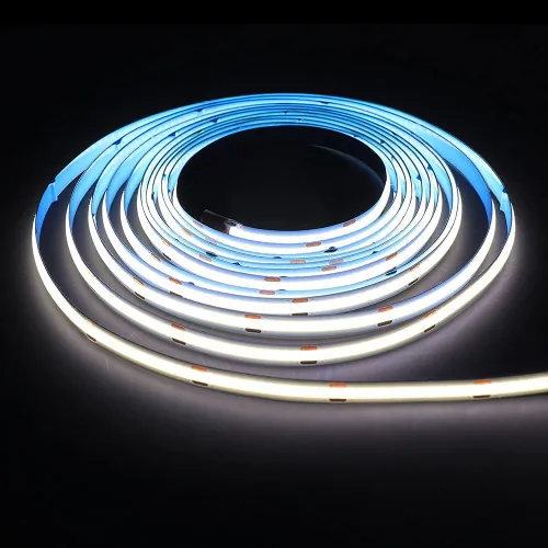 Miniatura 12 de Tira de luces LED COB flexible, 3.3 ft/3.3 pies de cuerda de luces LED COB flexible DC 5V 320 LEDs/m blanco cálido 3000K no impermeable USB cinta