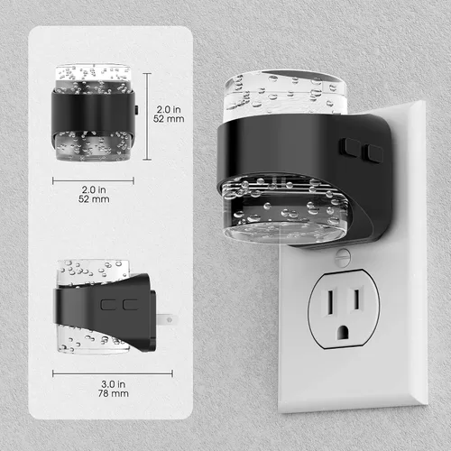 Miniatura 4 de Briignite - Luz nocturna LED enchufable en la pared - Luz nocturna regulable con diseño de burbuja 3000K/4000K/5000K y 3 niveles de brillo